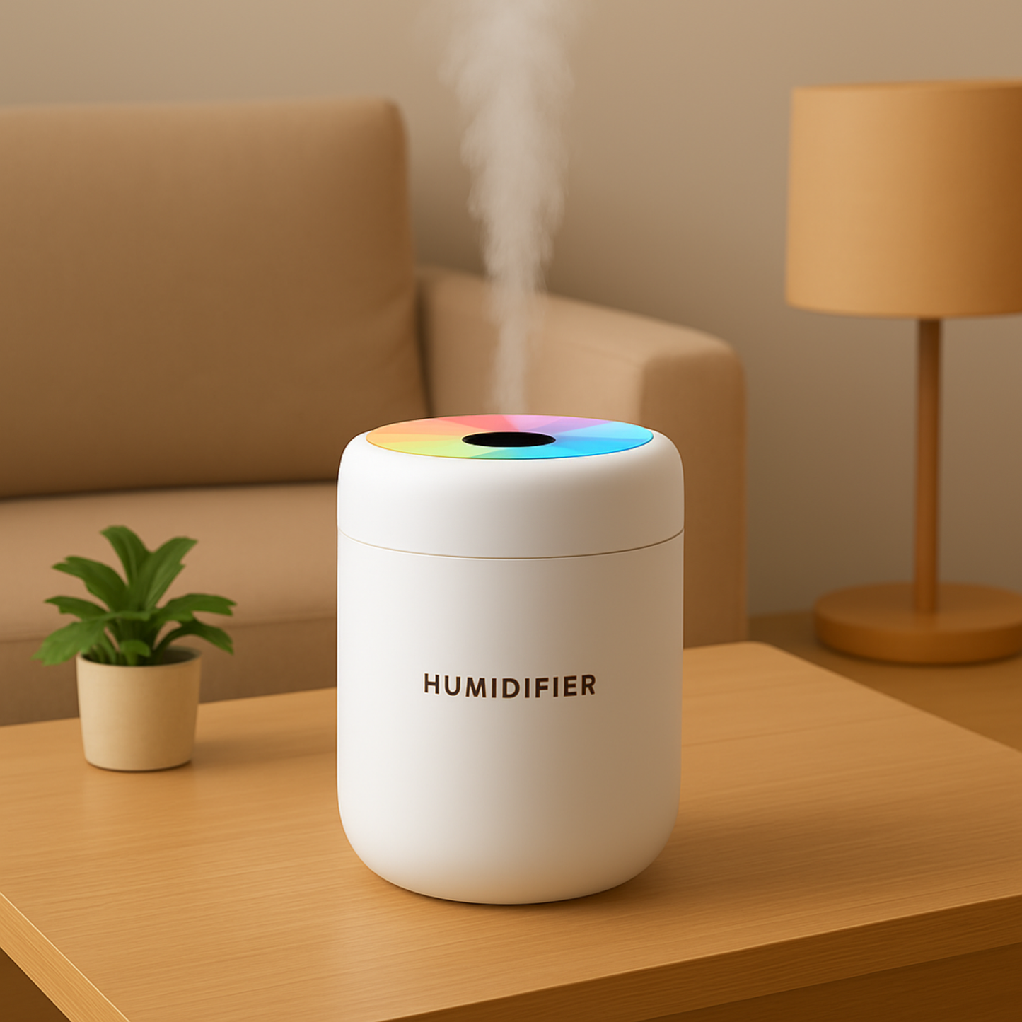 Diffuseur Veilleuse 3-en-1 — Humidificateur · Arômes · Lumière LED