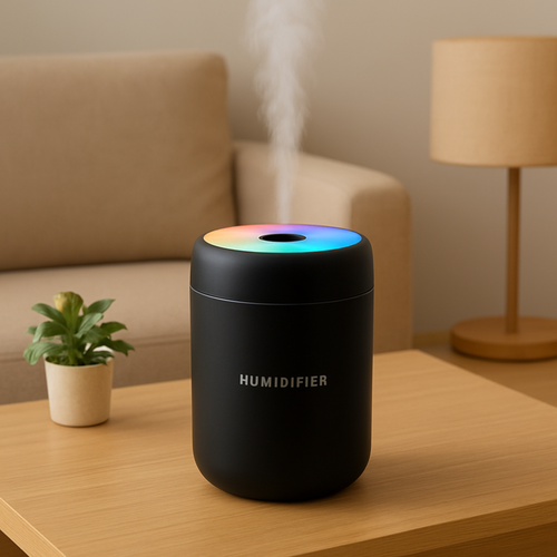 Diffuseur Veilleuse 3-en-1 — Humidificateur · Arômes · Lumière LED