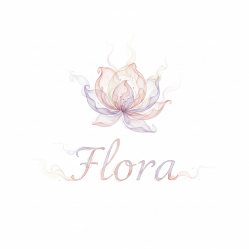 Logo Flora - Fleur en vapeur